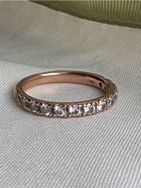 14k Rose Gold .50ct Diamond Half Eternity Band